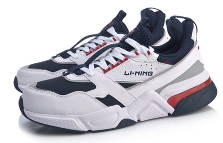 Lookbook 리닝 001 클래식 '화이트 블루' (Li-Ning 001 Classic 'White Blue') AGCP061-3