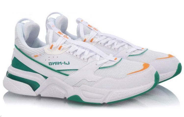 Shop 리닝 001 클래식 '화이트 그린' (Li-Ning 001 Classic '화이트 그린') AGCP021-4
