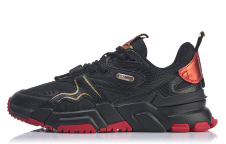 Buy 李宁001经典休闲鞋新年黑红配色 AGCQ103-1