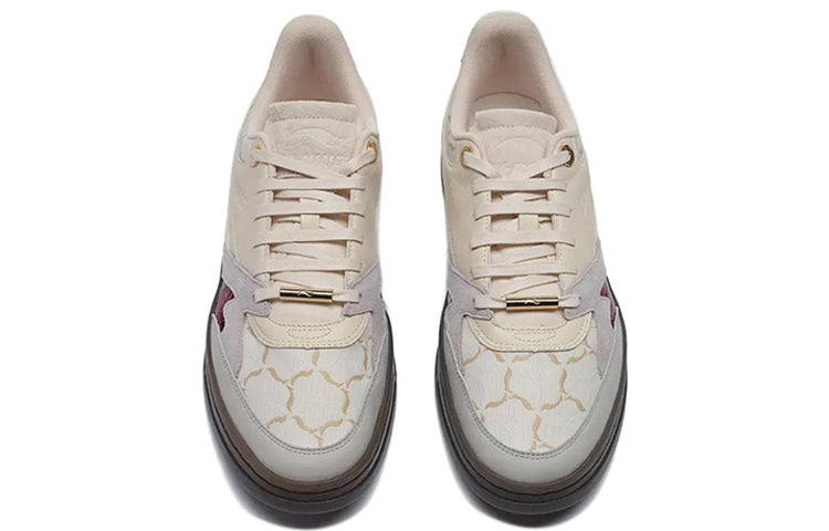 Lookbook LiNing李寧 1990 舒適休閒 耐摩 低筒 板鞋 男款 灰紅