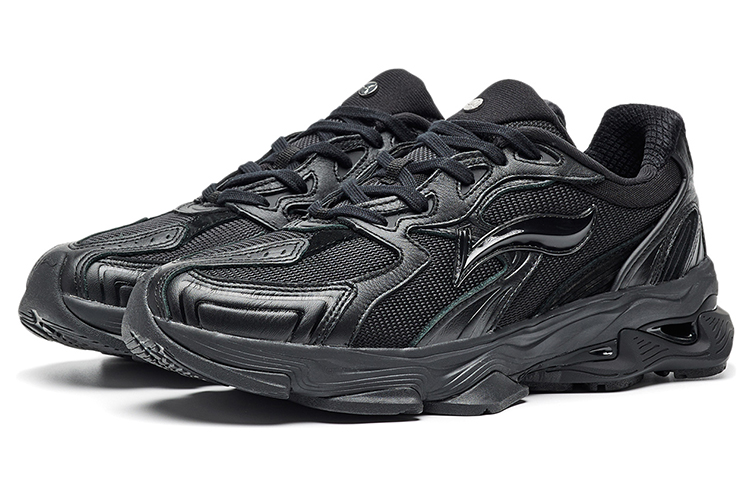 Lookbook Li-Ning 1990 'Zapatillas Negras Running Low-Top' ALFR119-4