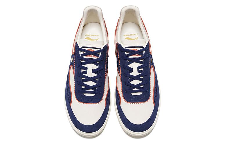 Lookbook LI-NING 1990 云裳 防滑耐磨 低幫 板鞋 男款 藍黃