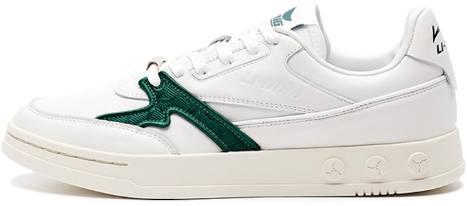 LiNing李寧 1990 001 舒適 休閒 耐磨 低幫 板鞋 男款 白綠色 Buy LiNing李寧 1990 001 舒適 休閒 耐磨 低幫 板鞋 男款 白綠色