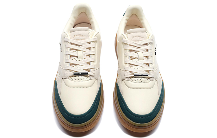 Shop LiNing李寧1990 舒適耐磨休閒板鞋 黃綠