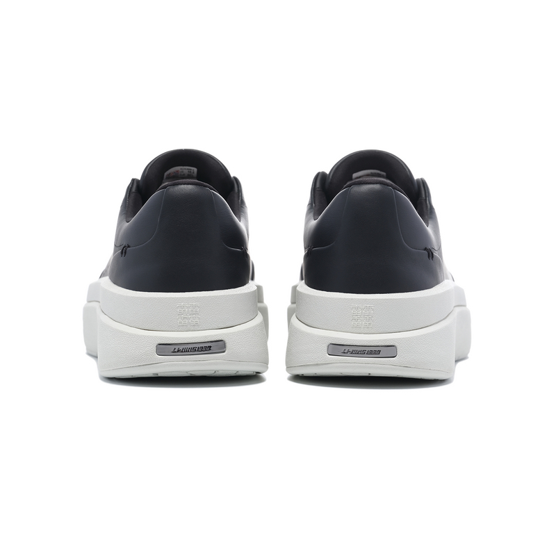 Shop LI-NING 1990 堅定行走 舒適百搭 減震耐磨 低筒 板鞋 男款 黑色