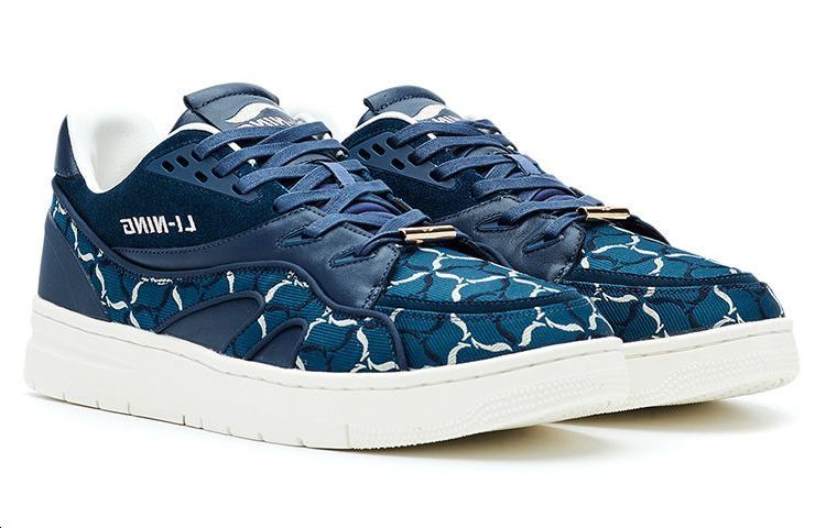 Lookbook 리닝 1990 로우 "딥 블루" (Line 1990 Low "Deep Blue") ALFR103-2