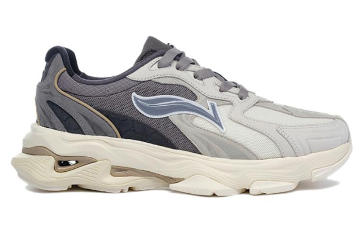 Order LiNing李寧 1990 減震防滑耐磨 低幫 運動休閒鞋 男款 白灰色