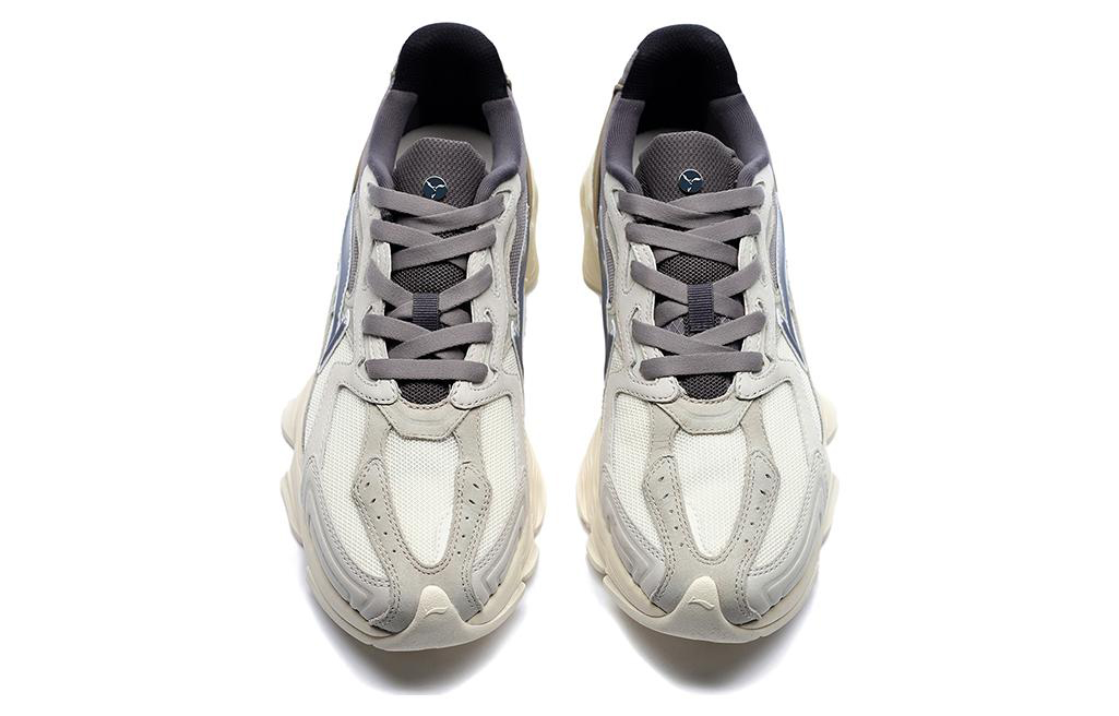 Shop LiNing李寧 1990 減震防滑耐磨 低幫 運動休閒鞋 男款 白灰色