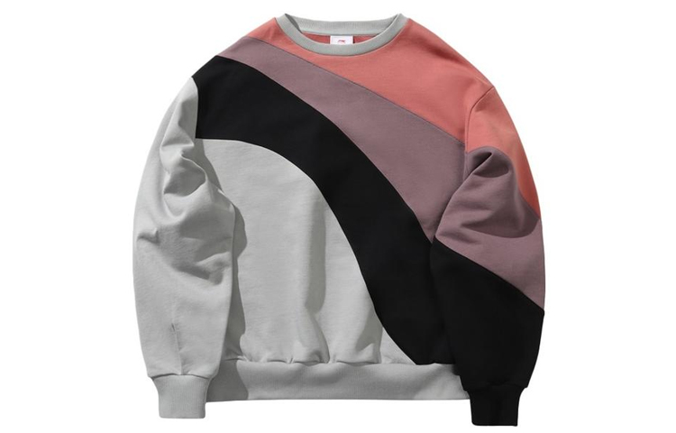 Li-Ning 2019 NYFW Colorblock Pullover Sweatshirt - Condensed Snow Gray AWDP727-1