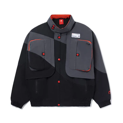 Li-Ning 21FW Wuchuang Contrast Color Sports Jacket Unisex - Cold Ebony Black AFDR699-1