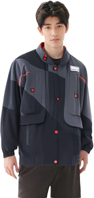 Li-Ning 21FW Wuchuang Contrast Color Sports Jacket Unisex - Cold Ebony Black AFDR699-1 Details for Li-Ning 21FW Wuchuang Contrast Color Sports Jacket Unisex - Cold Ebony Black AFDR699-1