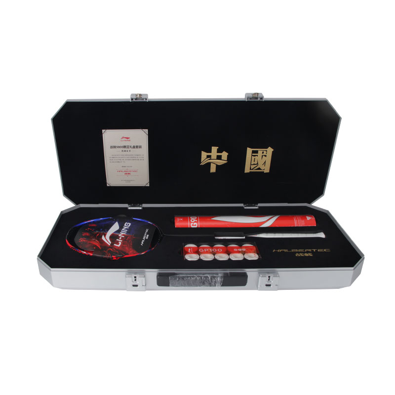 Order Li-Ning 9000 Badminton Racket Ultra-Light Carbon Pro Defensive Control Lava Red/Blue AYPU115-88