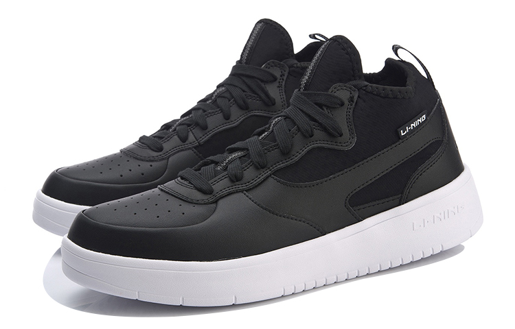 Lookbook Li-Ning 92 Board Mid ''Noir Blanc'' AGLN061-1