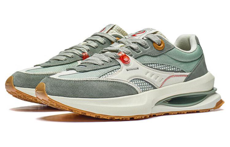 Lookbook LiNing 李寧 92 Shadow 防滑耐磨 低幫 休閒鞋 男款 灰綠色