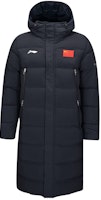 Li-Ning Badminton Series Black Puffer Jacket with Logo & Flag Print. AYMT123-1 Li-Ning Badminton Series Black Puffer Jacket with Logo & Flag Print. AYMT123-1