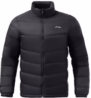 Li-Ning Black Down Jacket with Logo Print for Training & Fitness AYMR145-1 Li-Ning Black Down Jacket with Logo Print for Training & Fitness AYMR145-1