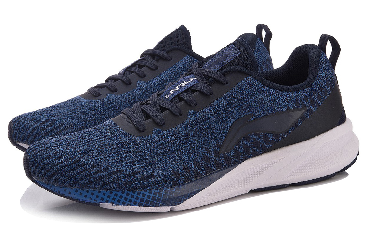 Lookbook Li-Ning ''Bleu Noir Multicolore Tricot Léger Amorti Chaussures Running'' ARHN101-4