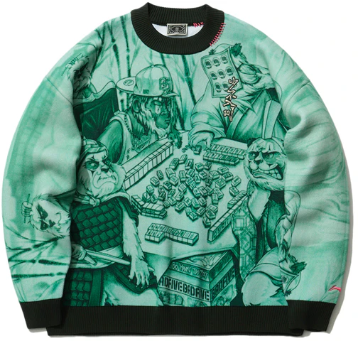 li-ning-green-pullover-sweater-with-floral-print-theme-ambr-017-1