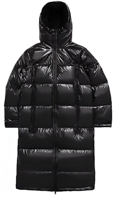 Li-Ning Long Hooded Puffer Jacket - Solid Color Casual Black AYMN201 -2 Order Li-Ning Long Hooded Puffer Jacket - Solid Color Casual Black AYMN201 -2
