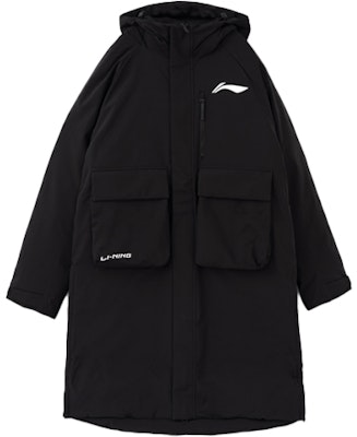 리닝 프로 농구 로고 후드 다운 재킷 - 블랙 AYMS121-1 Lookbook 리닝 프로 농구 로고 후드 다운 재킷 - 블랙 AYMS121-1