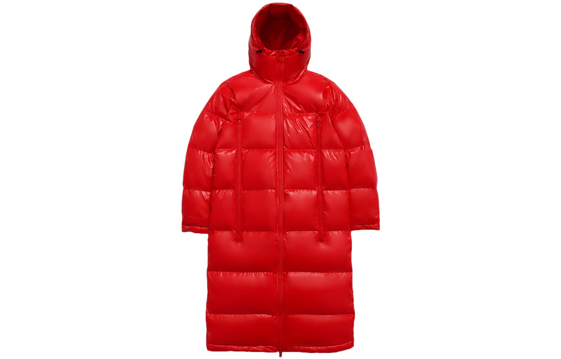 Order Li-Ning  Red Puffer Jacket with Chinese Character Print Back. AYMN201-1