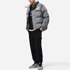 Li-Ning Jaket Pendek Tahan Air Hangat Bulu Angsa Abu-Abu Campuran. AYMT165-1 Sizing Li-Ning Jaket Pendek Tahan Air Hangat Bulu Angsa Abu-Abu Campuran. AYMT165-1