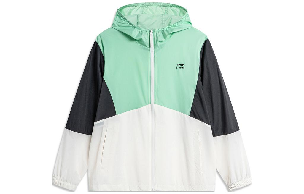 Li-Ning Activewear UPF50+ Lightweight UV Protection Jacket - Cool Green/White AFDU363-4