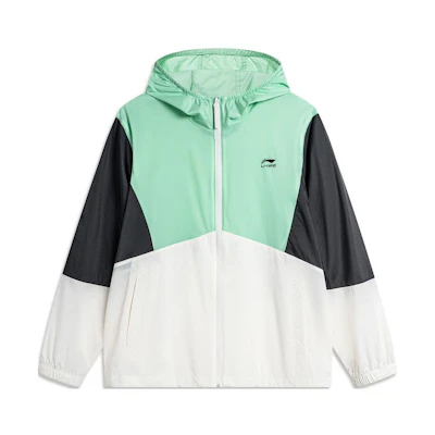 Li-Ning Activewear UPF50+ Lightweight UV Protection Jacket - Cool Green/White AFDU363-4
