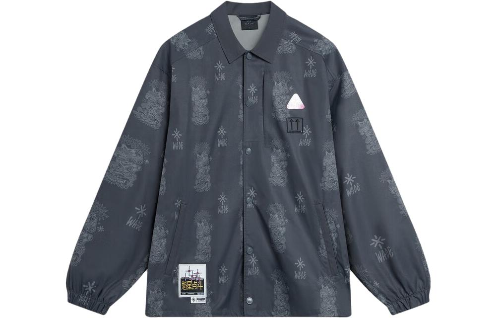 Li-Ning All-Over Print Button-Up Jacket Black Unisex AFDT817-3