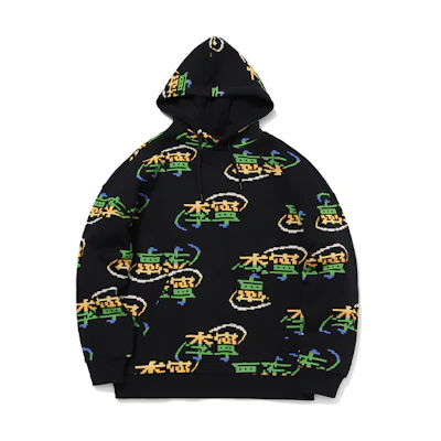 Li-Ning All-Over Print Loose Hoodie New Standard Black AWDQ879-2