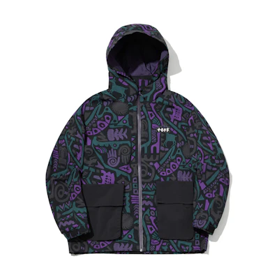 Li-Ning All-Over Print Zip Hoodie Jacket Unisex Black AJDU325-1