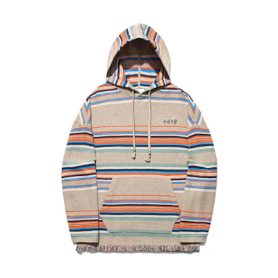 Li-Ning All-Over Striped Pullover Sweatshirt Unisex Camel Gray AMBT131-2