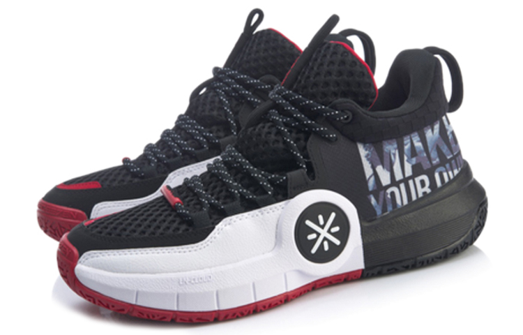 Lookbook LiNing李寧 全天4 防滑耐磨 低幫 籃球鞋 黑白紅