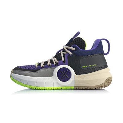 Li-Ning ALL DAY 4 Mid-Top Black/Purple Bige