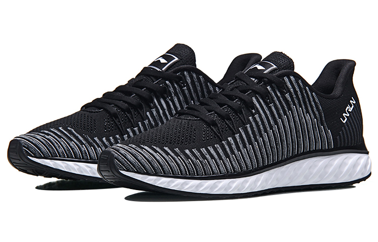 Lookbook Sepatu Lari Li-Ning All Guard Anti Kejut 'Hitam Abu-abu' ARHN195-4