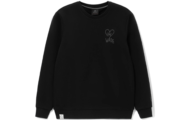 Li-Ning Alphabet Print Black Long-Sleeve Unisex Sweatshirt AWDRG53-3