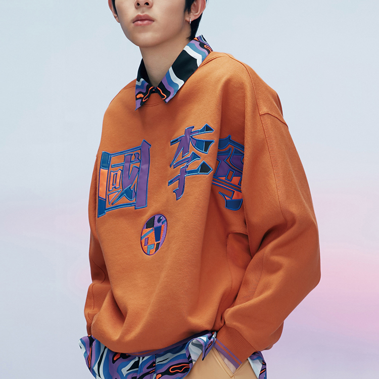 Shop Li-Ning Amber Crewneck Pullover Sweatshirt Casual Sportswear - Autumn AWDR217-3