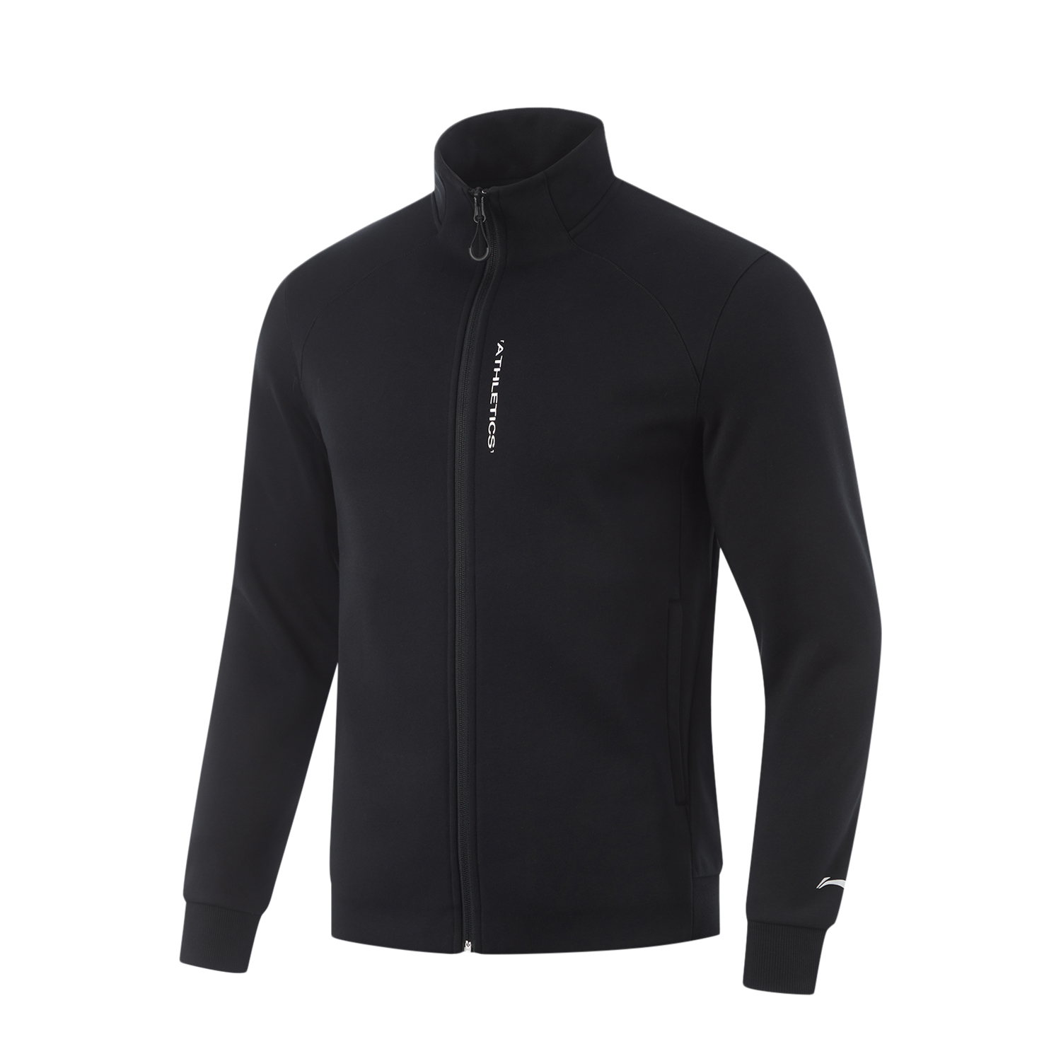 Li-Ning Anti-Static Anti-Bacterial Fleece Zip-Up Fitness Sweatshirt Black AWDU977-5