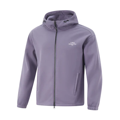 Li-Ning Antistatic Antibacterial Hoodie Jacket - Ash Grey Purple AWDU993-5