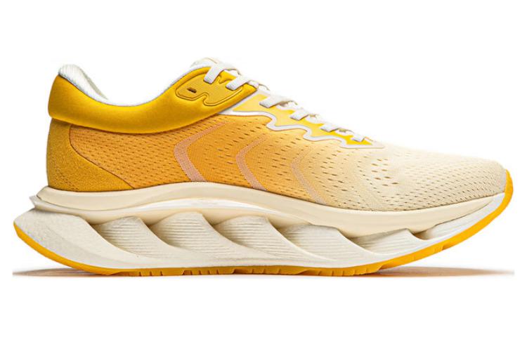 Order 台灣李寧 弧CRC 抗震滑 高筒 跑步鞋 男款 黃白