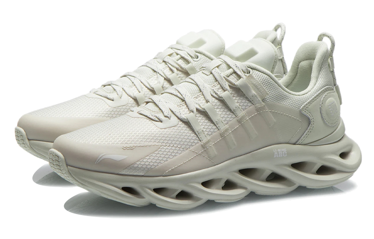 Lookbook Li-Ning Arc Baskets Basses Running ''Blanc Perle'' ARHP245-7