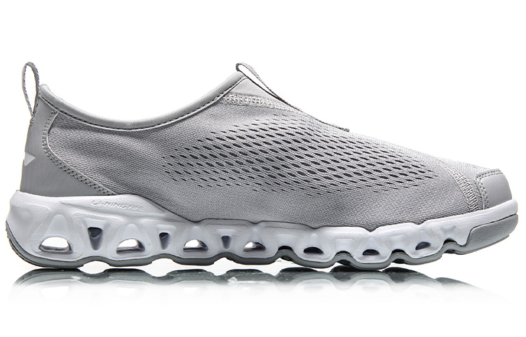 Order Li-Ning Arc Outdoor Baskets Basses Running ''Gris Blanc'' AHLM009-5