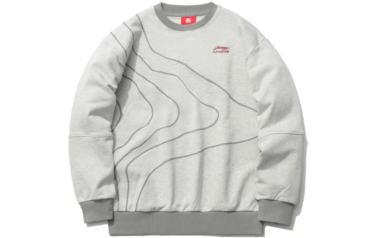 Li-Ning Art of Sport Relaxed Pullover Sweatshirt Grey AWDR165-4
