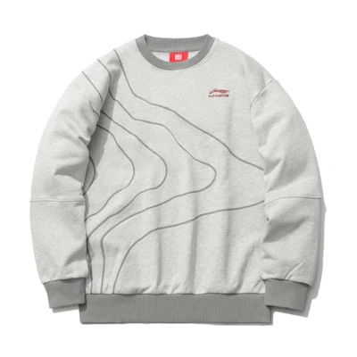 Li-Ning Art of Sport Relaxed Pullover Sweatshirt Grey AWDR165-4