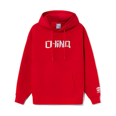 Li-Ning Athleisure Letter Embroidery Oversized Hoodie Unisex Agate Red AWDRB80-4
