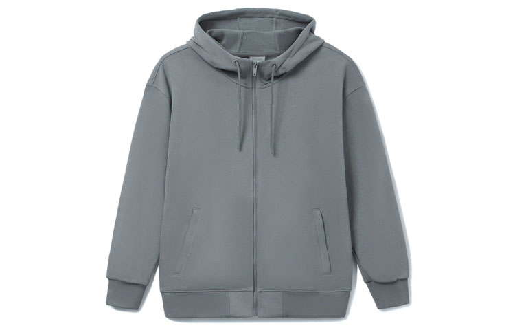 Li-Ning Athleisure Zip-Up Sweatshirt Unisex Couples Style - Nine Degree Grey AWDR867-6