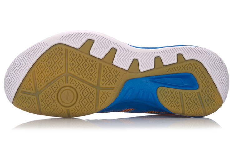 Purchase Chaussures de Badminton Li-Ning Attack Entraînement ''Bleu Orange'' AYTM023-1