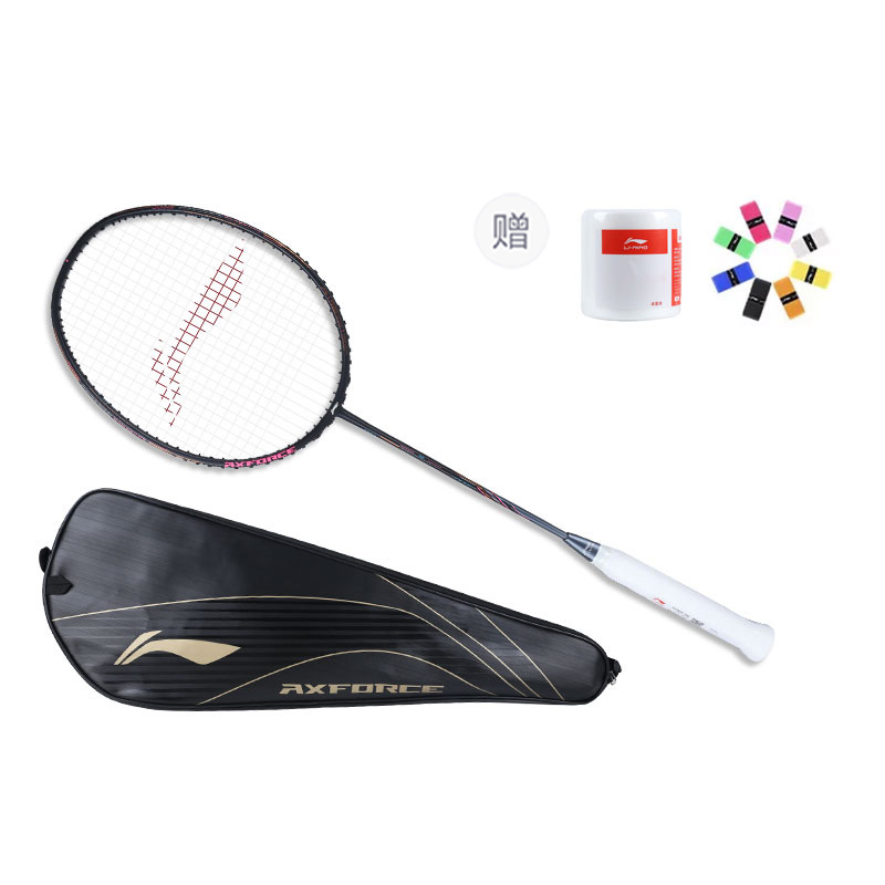 Li-Ning AXFORCE 80 Badminton Racket - Pro Offensive, Black/Pink, 675mm. AYPT271