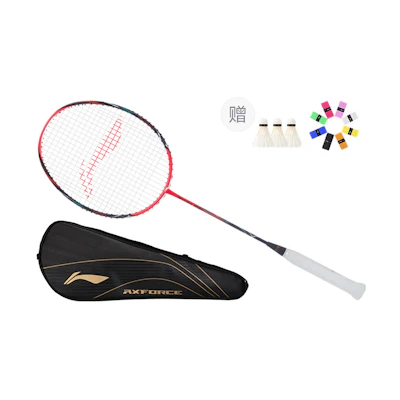 Li-Ning AXFORCE 80 Carbon Fiber Badminton Racket - Pro Offensive Black/Red AYPR264-1