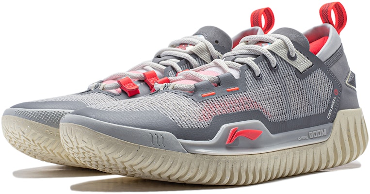 Li-Ning BadFive 3 Low 'Abu-Abu Oranye' ABFU005-1 Shop Li-Ning BadFive 3 Low 'Abu-Abu Oranye' ABFU005-1